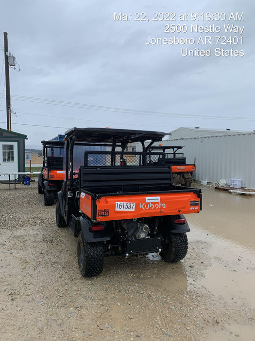 2021 Kubota RTV-X1140W-H Plastic Canopy, Windshield Acrylic Clear, LED Strobe Light, Wire Harness Kit, Back up Alarm