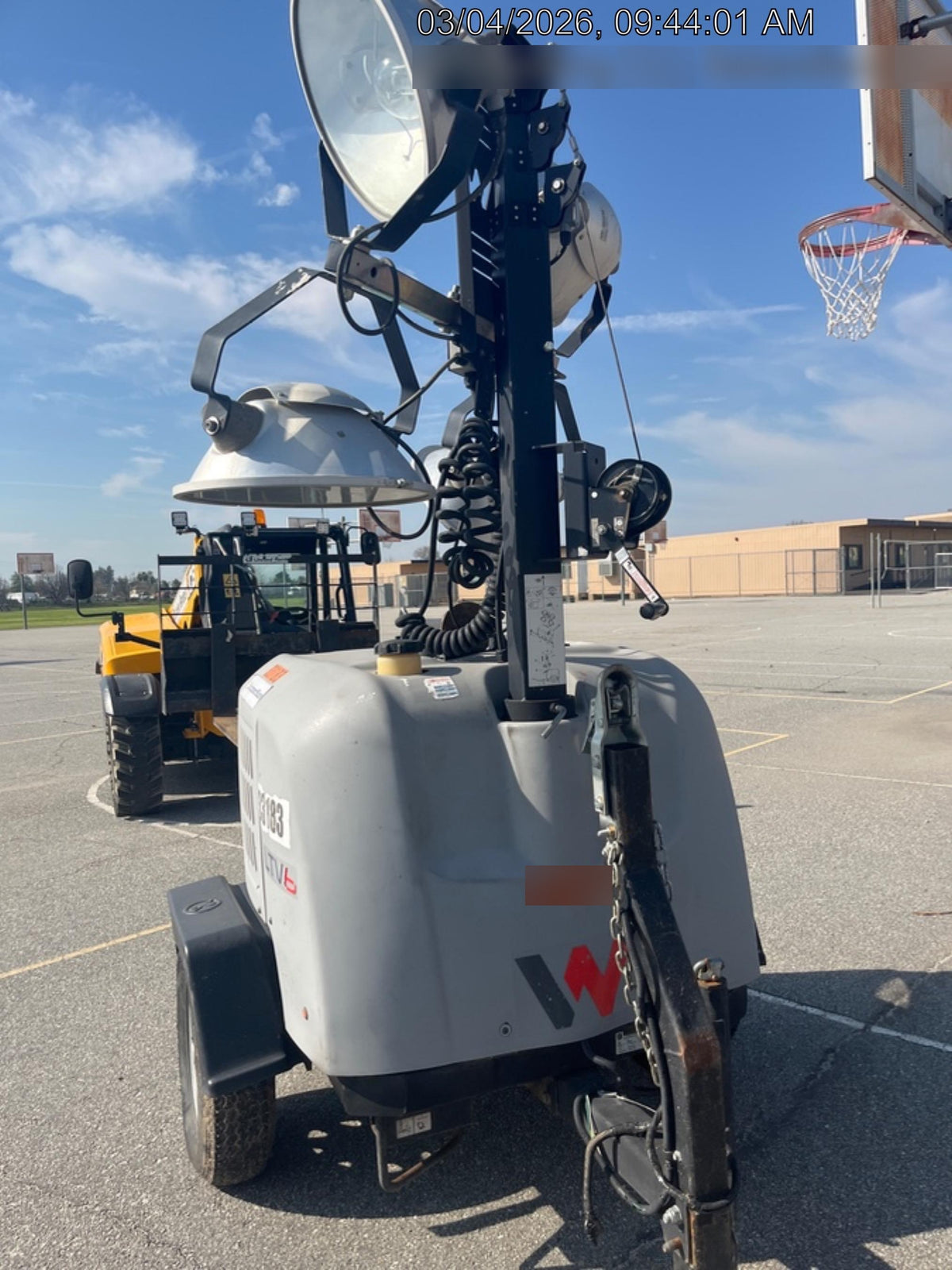 2019 Wacker Neuson LTV6L-MH Wacker Neuson LTV6L Mobile Light Tower w/Fuel Level Sensor Installed