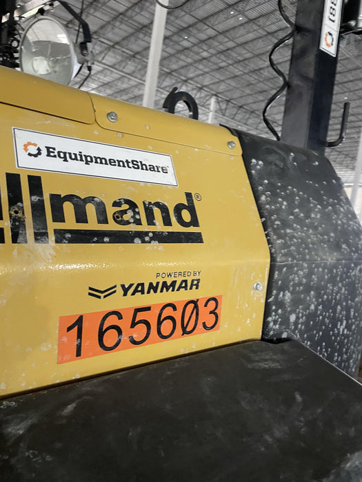 2021 Allmand NLV3GR (4) LED Light Fixture 350W, 23' Vertical Mast, 3kW Prime, Towable, Deep Sea L401, Leveling Jacks, Yanmar T4F 5.8hp