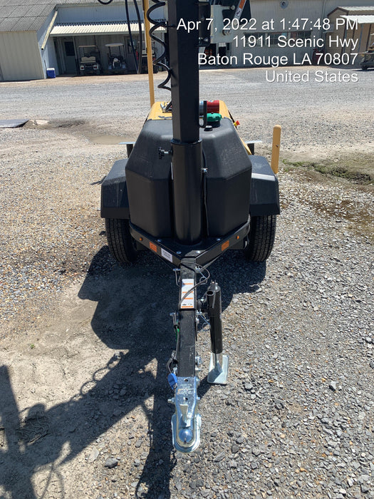 2022 Allmand NLV3GR (4) LED Light Fixture 350W, 23' Vertical Mast, 3kW Prime, Towable, Deep Sea L401, Leveling Jacks, Yanmar T4F 5.8hp