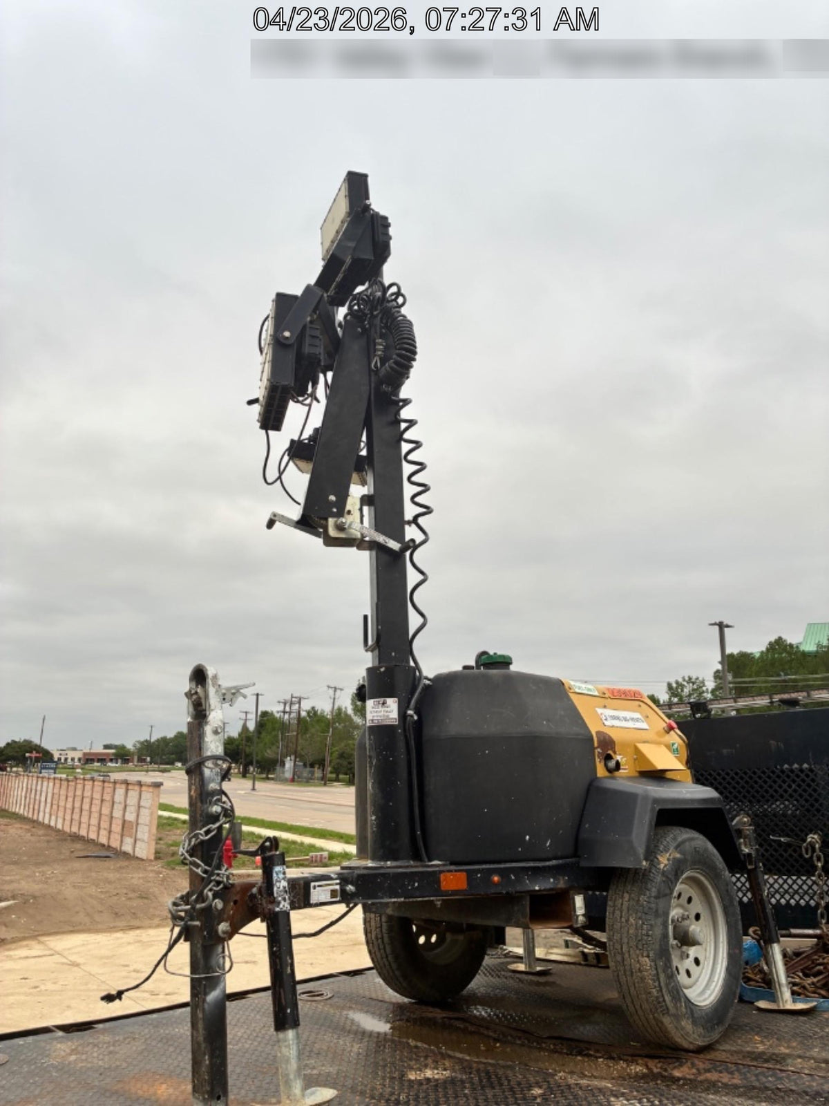 2022 Allmand NLV3GR (4) LED Light Fixture 350W, 23' Vertical Mast, 3kW Prime, Towable, Deep Sea L401, Leveling Jacks, Yanmar T4F 5.8hp