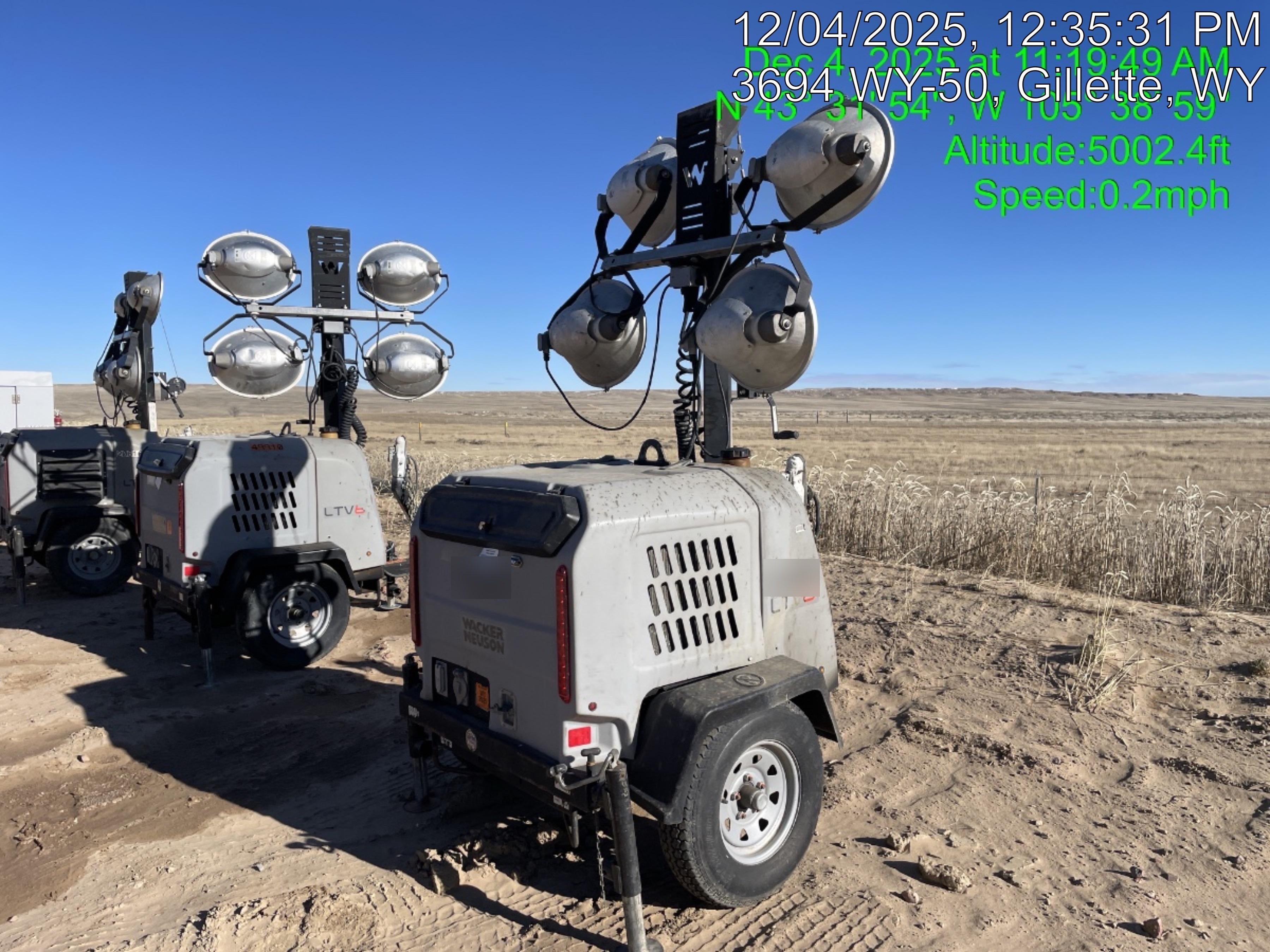 2018 Wacker Neuson LTV6L-MH Wacker Neuson LTV6L Mobile Light Tower w/Fuel Level Sensor Installed