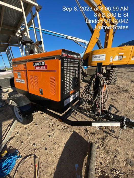 2021 Lincoln Electric Vantage 549X Ready Pak 3, ORANGE (includes trailer, cable rack, fender light kit)