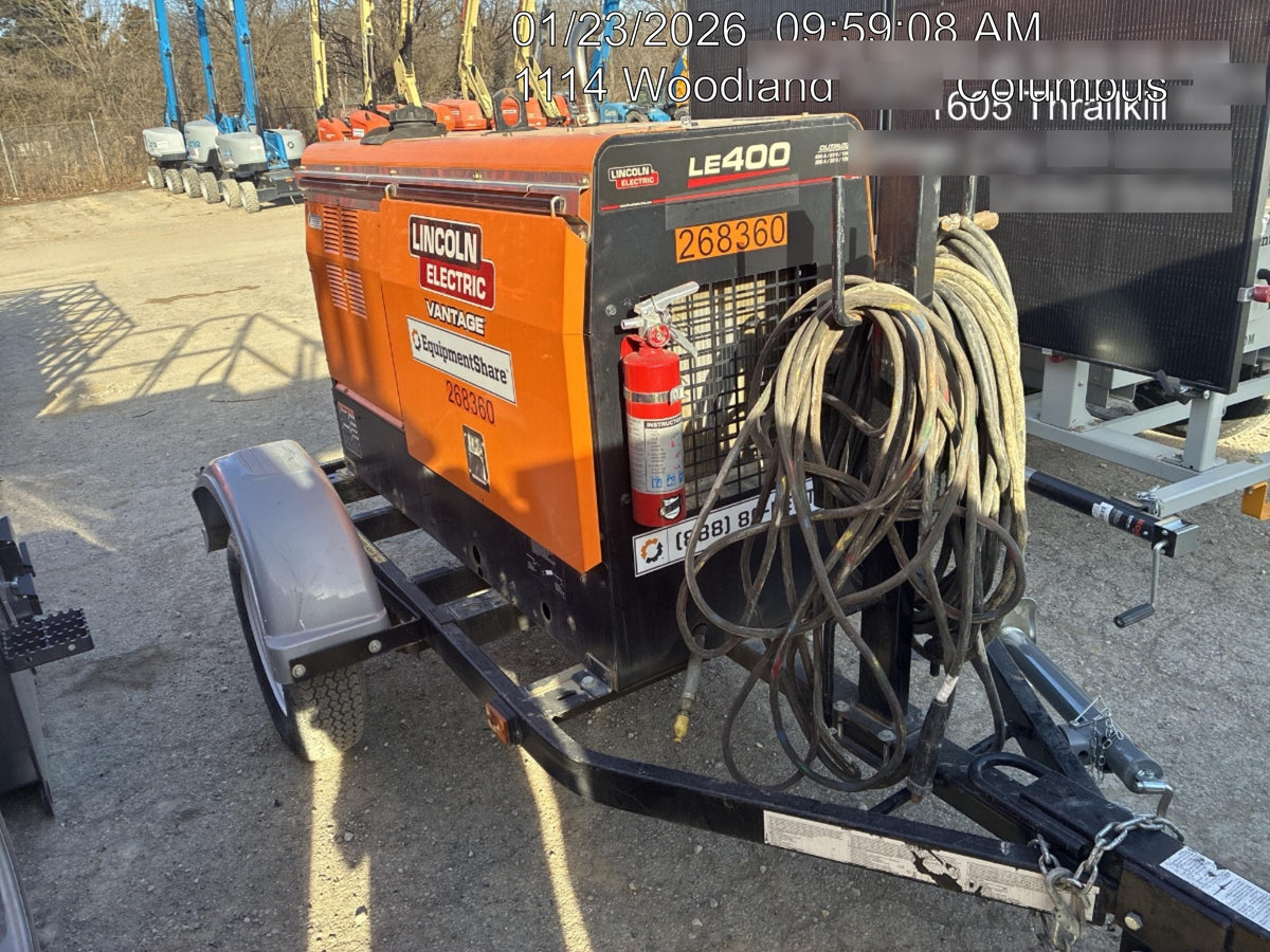 2022 Lincoln Electric LE400 Kubota V1505, Trlr, Cable Rack, Light Kit, ES Decals, T3