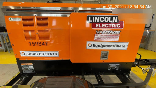 2021 Lincoln Electric Vantage 322 Vantage 322 Ready Pak 3 w/ Decals, ORANGE (includes trailer, cable rack, fender light kit) NO Telematics