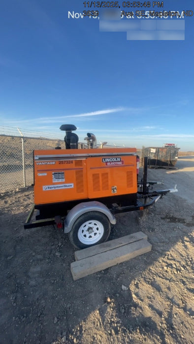 2022 Lincoln Electric Vantage 549X Crosslink Technology, Trailer Mounted, ES Decals, T3