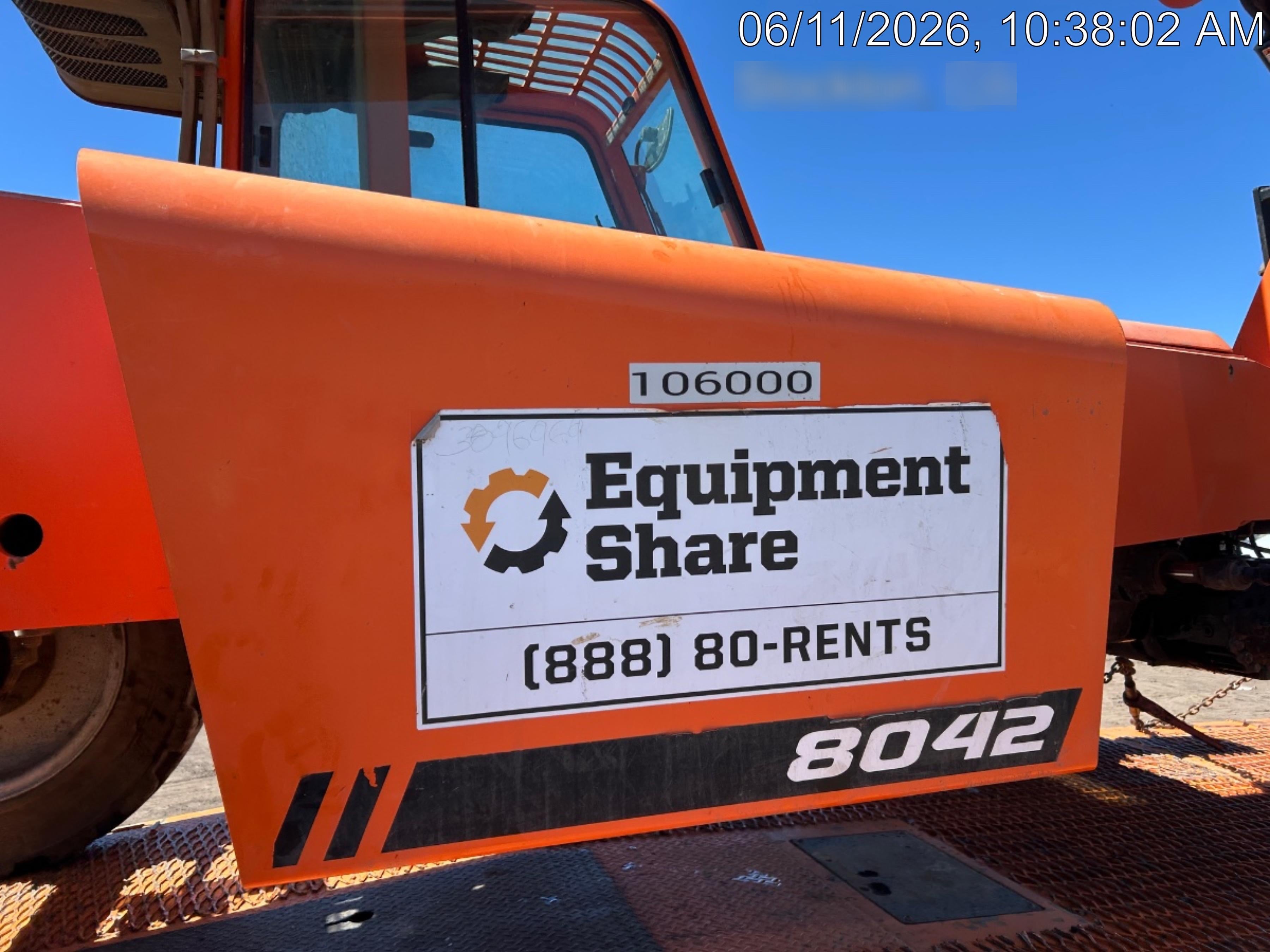 2020 Skytrak 8042 Cab/Heat/Air, Solid Tires, Work Lights, Beacon, Aux Hydraulics, Back up Alarm, Lifting Eye, ES Decals