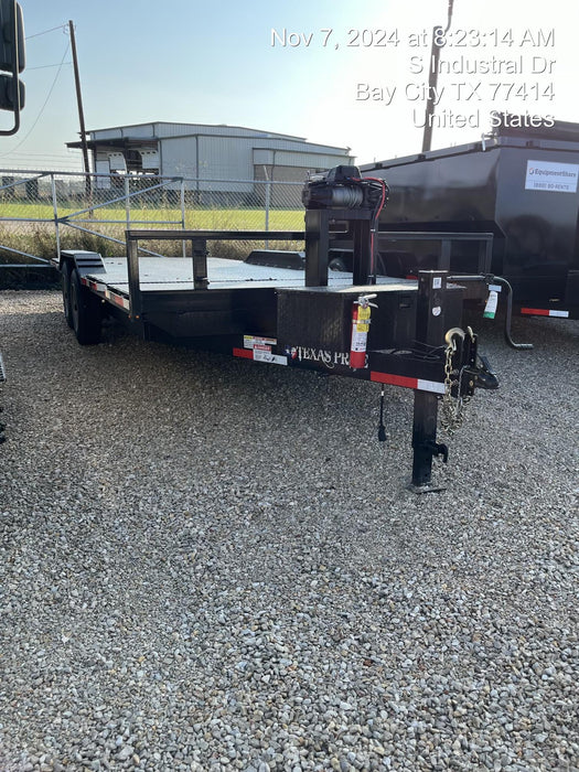 2024 TEXAS PRIDE TRAILERS 21' Lowboy Gravity Tilt Bed 14K Bumper Pull Trailer