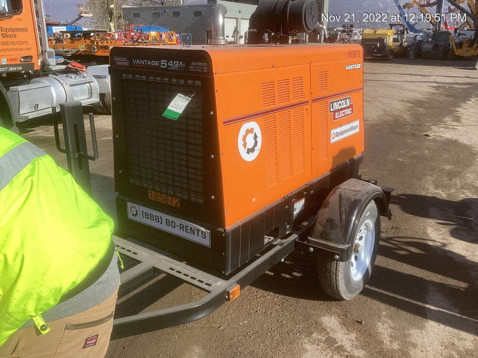 2021 Lincoln Electric Vantage 549X Ready Pak 3, ORANGE (includes trailer, cable rack, fender light kit)