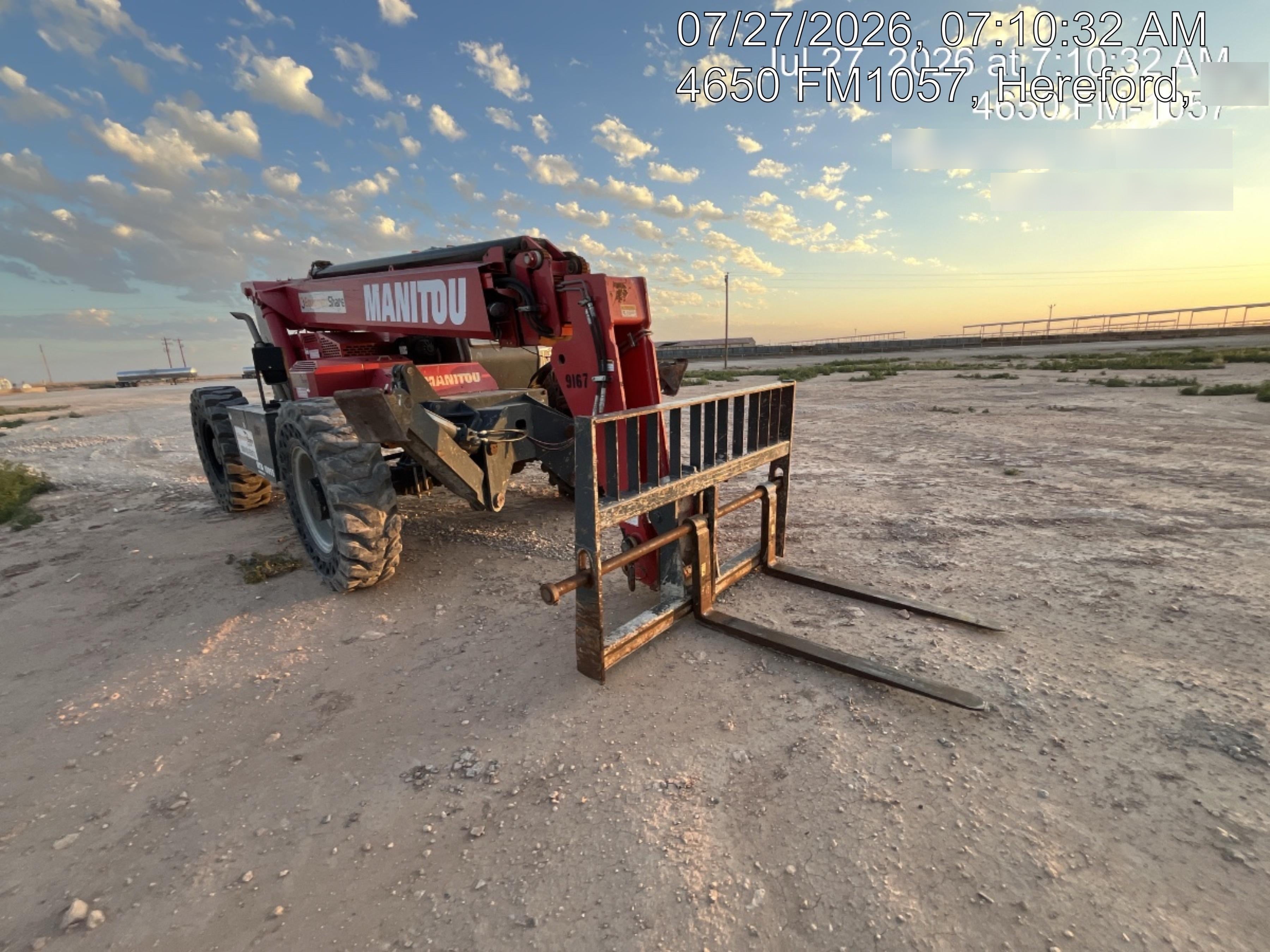2018 Manitou MTA10055 Manitou MTA 10055 w/Cab/Heat/AC, Work Lights/Strobe, Aux Hyd, Solid Tires, Lift Hook, 66" Carriage, 60" Forks