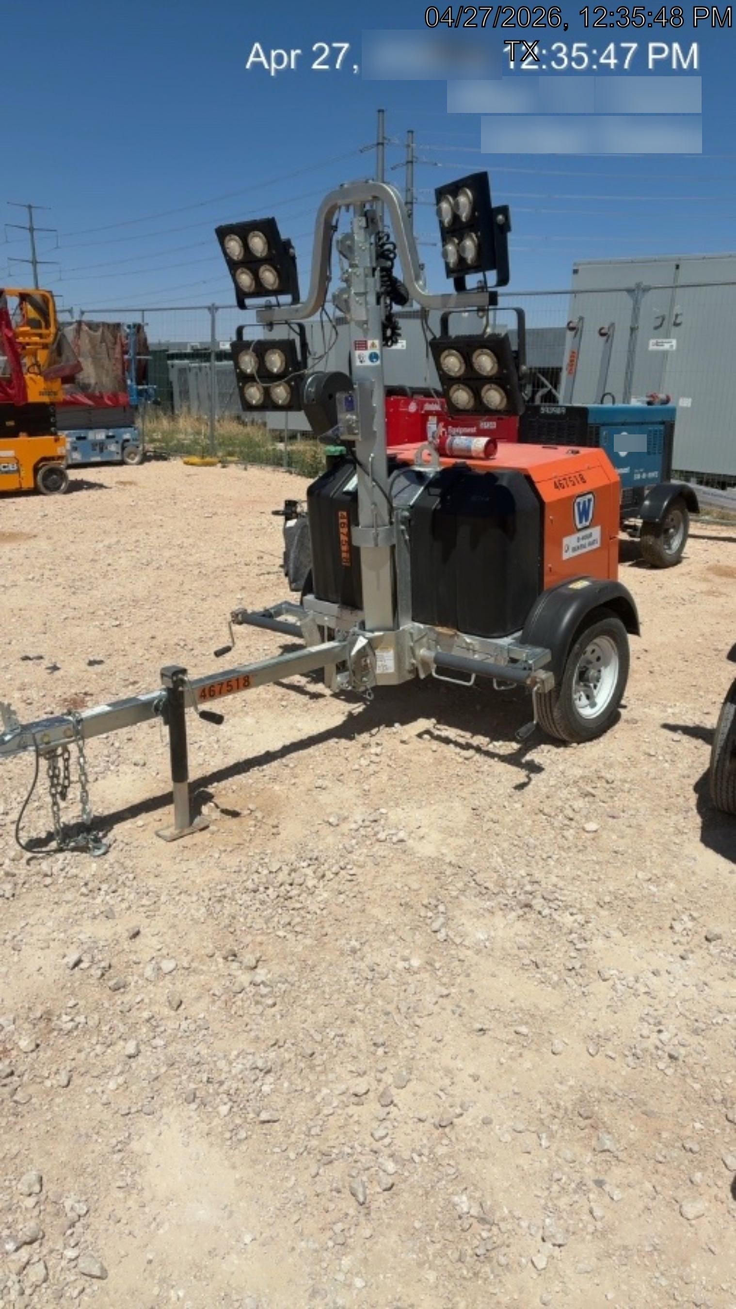 2024 Wanco WLTT-4MM4K Diesel, Deep Sea Controller, Shore Power Plug, Auto Start, (4) 350W LED Floodlights, 4kW Generator, 60 Gal Fuel Tank, 2" Ball, T3