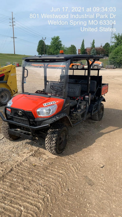 2021 Kubota RTV-X1140W-H Plastic Canopy, Windshield Acrylic Clear, LED Strobe Light, Wire Harness Kit, Back up Alarm