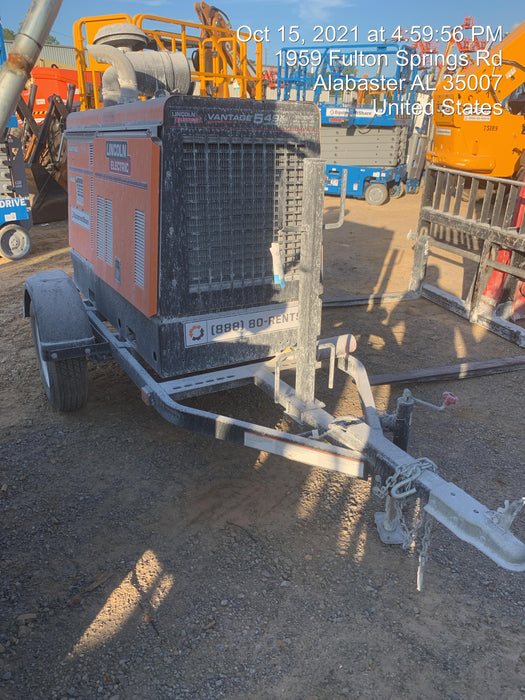 2021 Lincoln Electric Vantage 549X Ready Pak 3, ORANGE (includes trailer, cable rack, fender light kit)