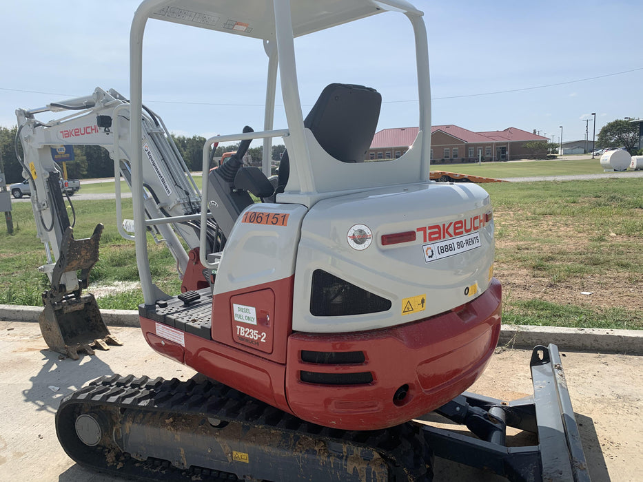 2020 Takeuchi TB235-2R Canopy, Rubber Tracks, Manual TAG QC