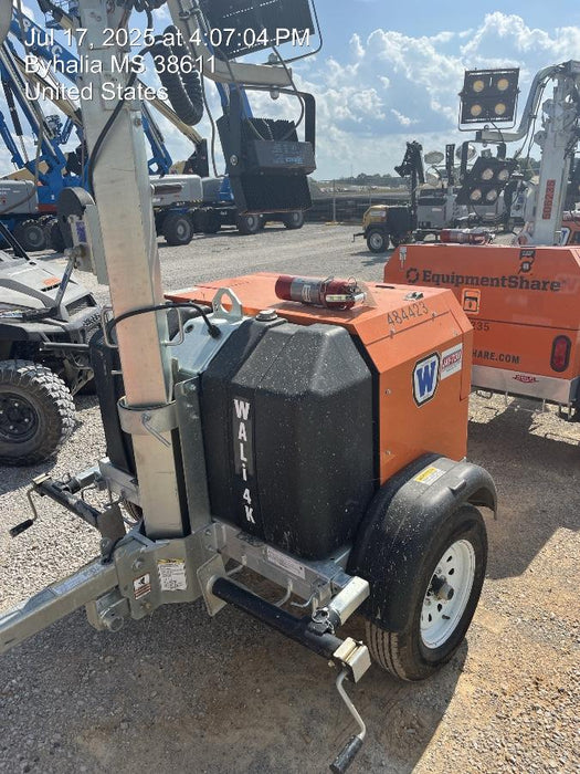 2024 Wanco WLTT-4MM4K Diesel, Mitsubishi L2E, 9.0HP @1800 rpm, Deep Sea Controller, Shore Power Plug, Auto Start, (4) 350W LED Floodlights, 4kW Generator, 60 Gal Fuel Tank, 2" Ball, T3