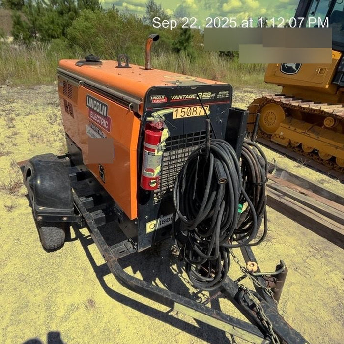 2021 Lincoln Electric Vantage 322 Vantage 322 Ready Pak 3 w/ Telematics & Decals, ORANGE (includes trailer, cable rack, fender light kit)