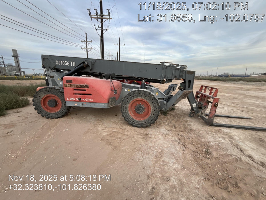 2018 Skyjack SJ1056 TH Skyjack 1056 TH Telehandler w/Open ROPS, Work Lights/Beacon, Solid Tires, 60" Carriage and Forks