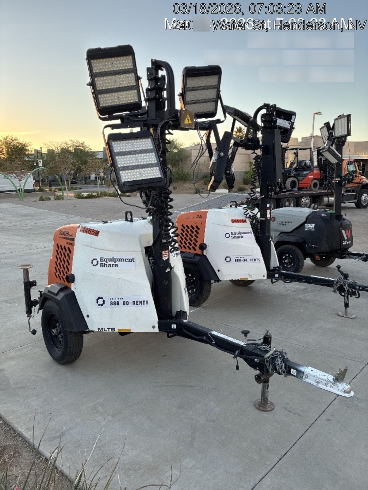 2023 Generac MLT2 Diesel, Flex Switch 120V Input, Powerzone Controller, (4) 320W LED Lights, 4kW Generator, 39.9 Gal Fuel Tank, 2" Ball, T3