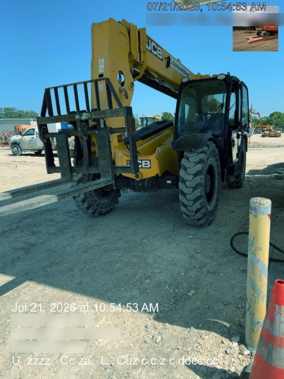 2020 JCB 506-36 Cab/Heat/Air, 74 HP, Solid Tires, STD Worklight, Beacon, Aux Hydraulics, Lifting Eye, Back up Alarm w/48" Carriage/48" Forks
