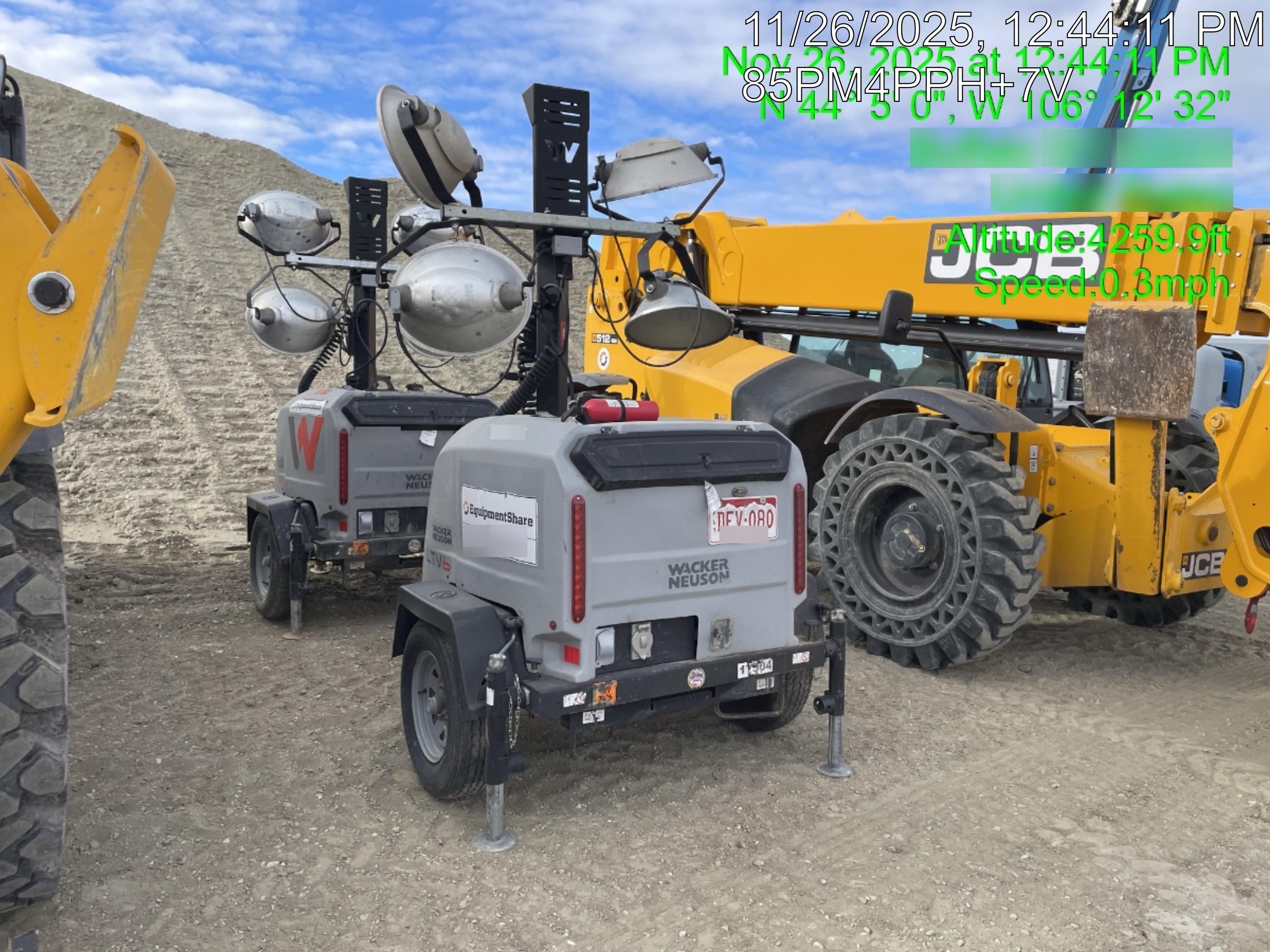 Wacker Neuson LTV6K-MH Wacker Neuson LTV6K Mobile Light Tower w/Fuel Level Sensor Installed