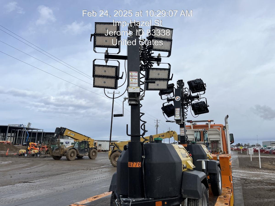 2022 Allmand NLV3GR (4) LED Light Fixture 350W, 23' Vertical Mast, 3kW Prime, Towable, ES Decals, T3