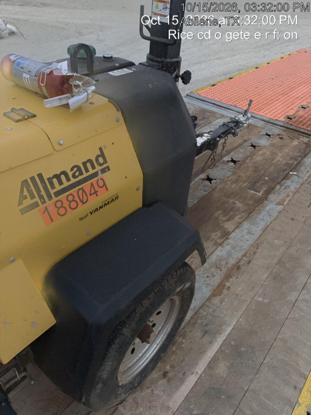 Allmand NLV3GR (4) LED Light Fixture 350W, 23' Vertical Mast, 3kW Prime, Towable, Deep Sea L401, Leveling Jacks, Yanmar T4F 5.8hp