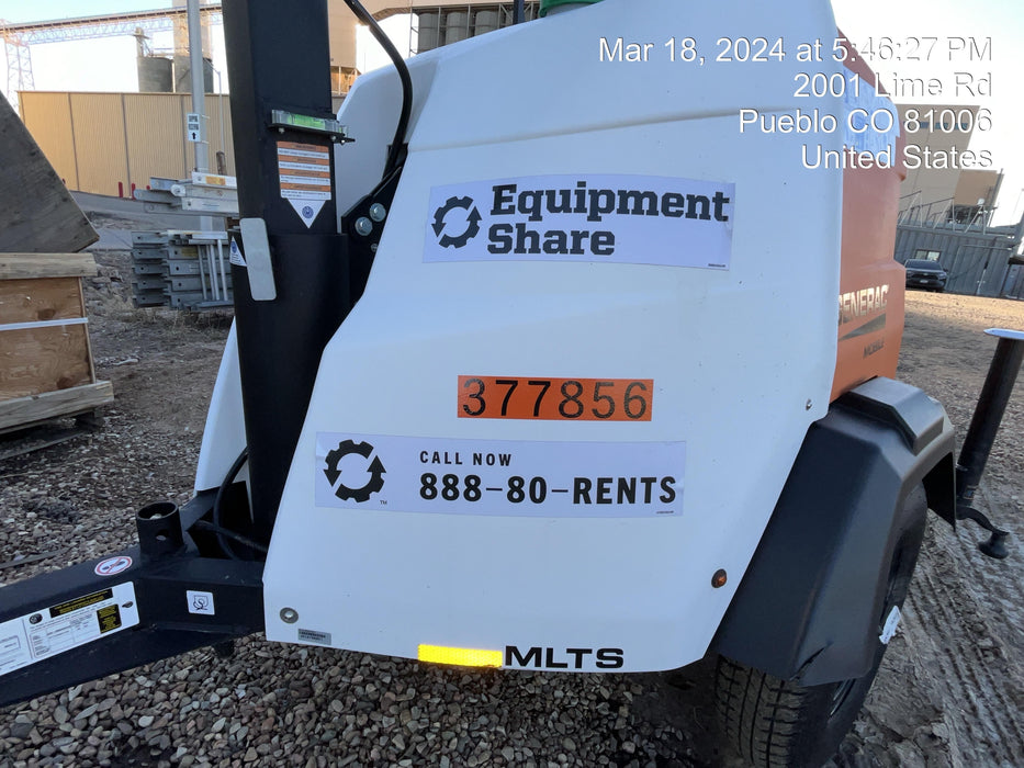 2023 Generac MLT2 Diesel, Flex Switch 120V Input, Powerzone Controller, 
(4) 320W LED Lights, 4kW Generator, 39.9 Gal Fuel Tank, 2" Ball, T3