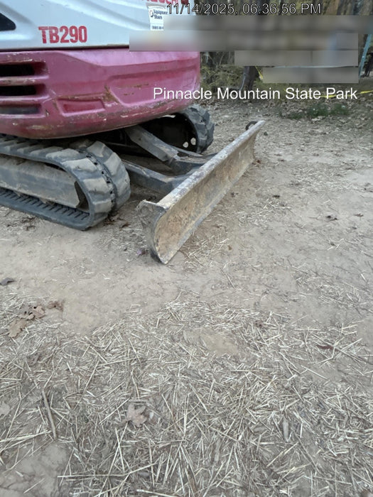 2019 Takeuchi TB290 Cab/Heat/AC Rubber tracks, Dozer blade, Travel alarm, Auxiliary hydraulics w/Manual QC, Hydraulic thumb, 18", 24", and 36" Buckets