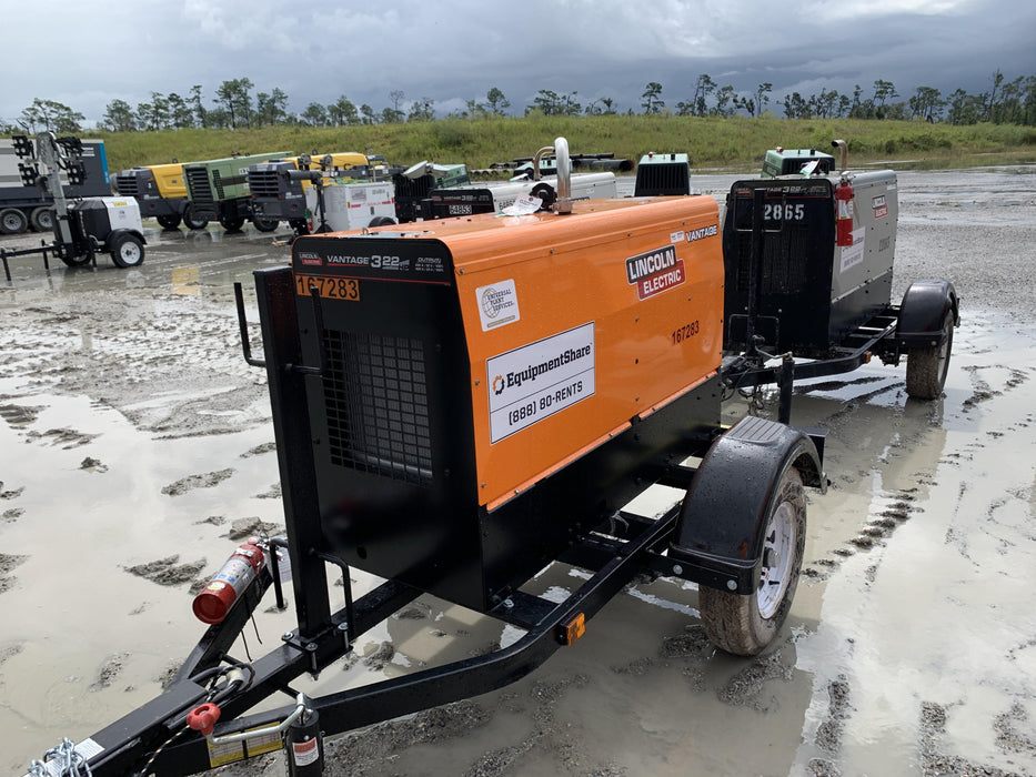 2021 Lincoln Electric Vantage 322 Vantage 322 Ready Pak 3 w/ Decals, ORANGE (includes trailer, cable rack, fender light kit) NO Telematics