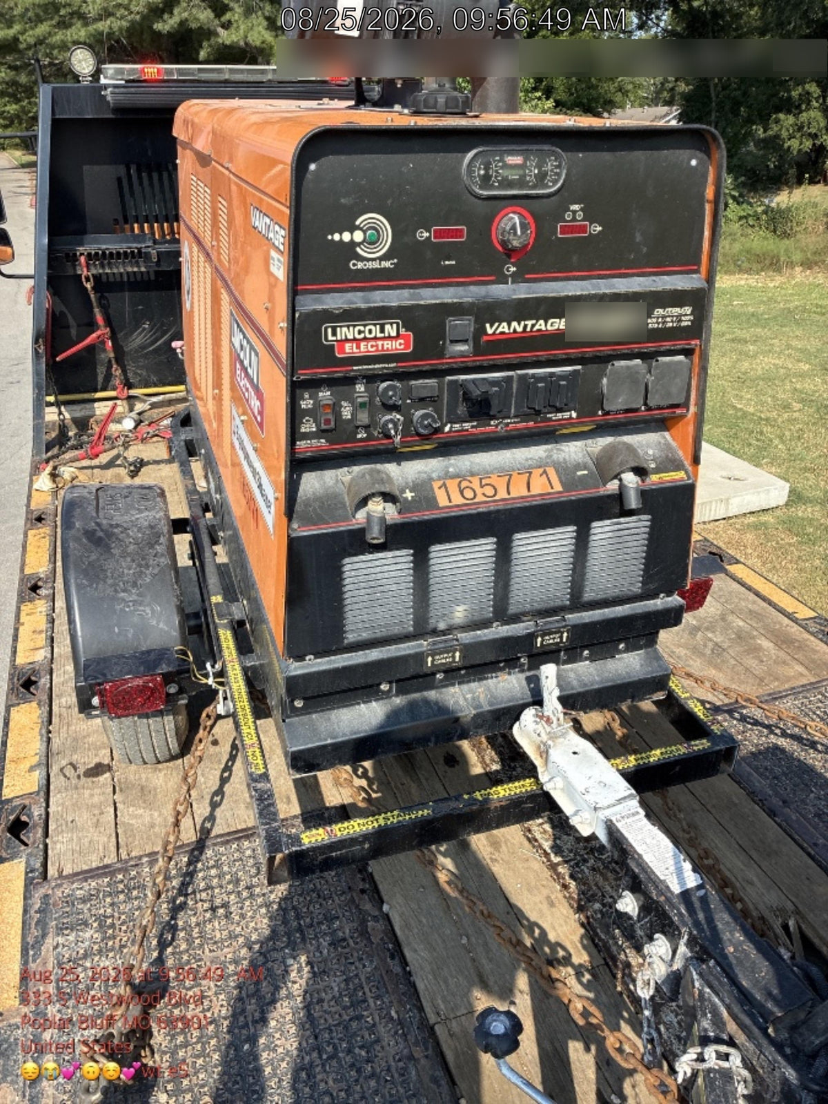 2021 Lincoln Electric Vantage 549X Ready Pak 3, ORANGE (includes trailer, cable rack, fender light kit)