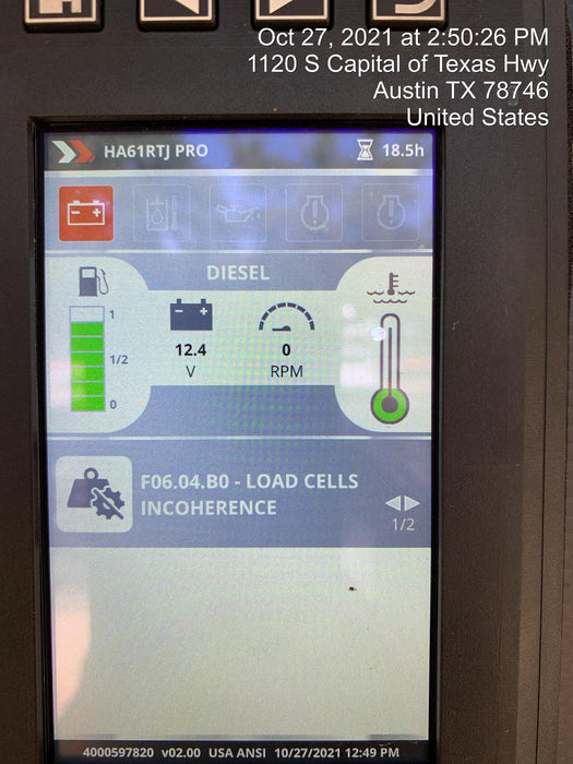 2020 Haulotte HA61RTJ PRO DSL, 4WD, Sld Tires, Bcn