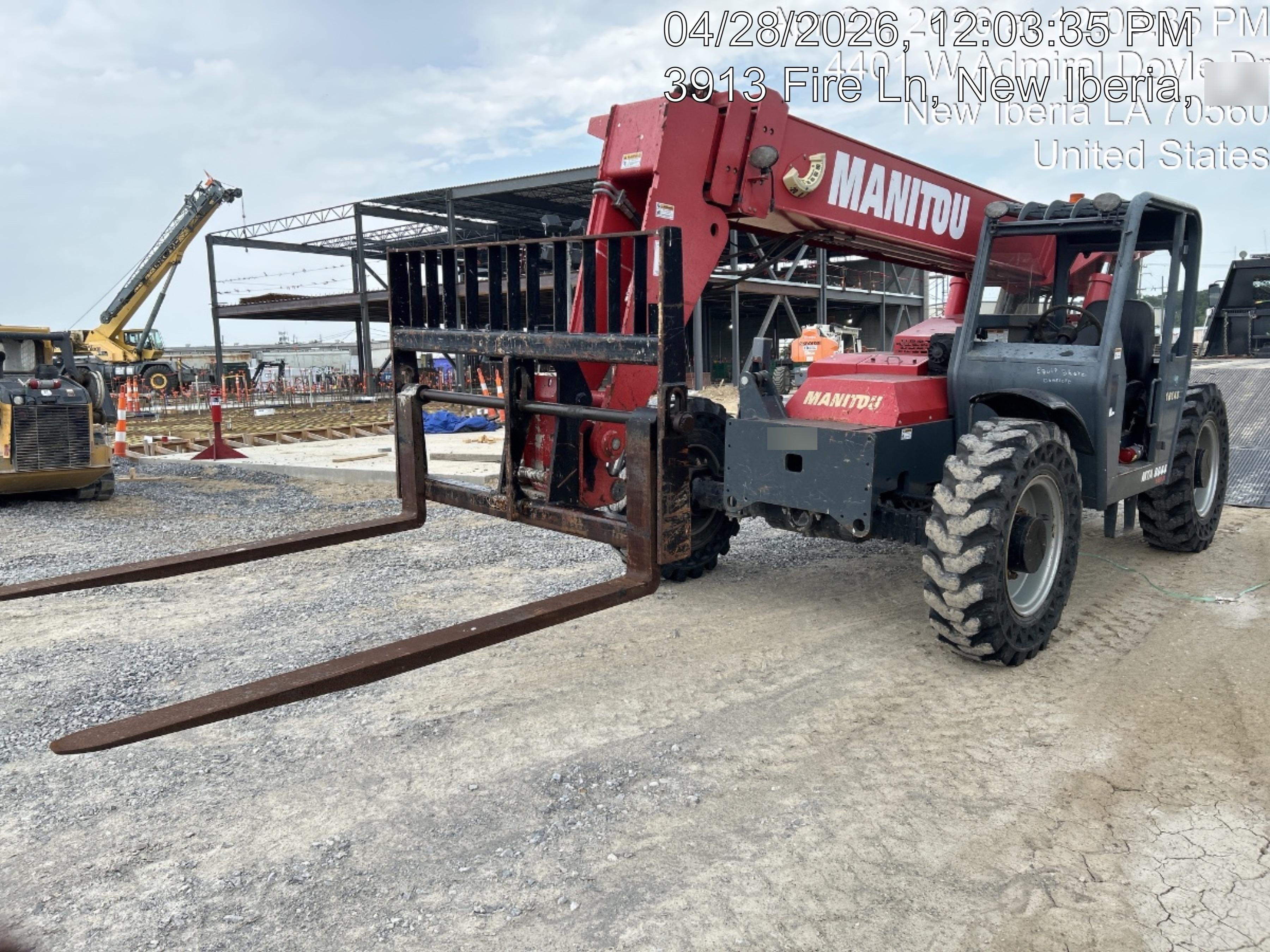 2019 Manitou MTA8044 MTA 8044 - 74 HP T4, Canopy, Worklights/Strobe, Beacon, 66" Carriage, 48" Forks, Solid Tires, Lift Hook, Aux Hydraulics
