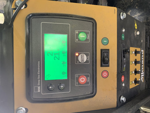 2020 Allmand NLV3GR (4) LED Light Fixture 350W, 23' Vertical Mast, 3kW Prime, Towable, Deep Sea L401, Leveling Jacks, Yanmar T4F 5.8hp