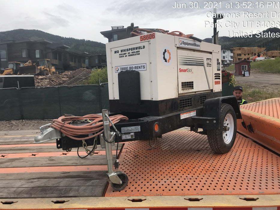 2020 Multiquip DLW400ESA4 400 amp Welder, 14kW, 120/240V, T4F Kubota, Trailer