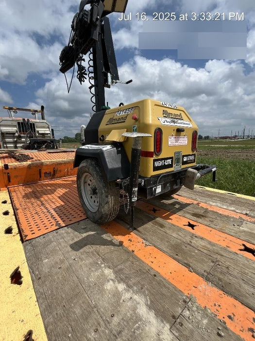 2022 Allmand NLV3GR (4) LED Light Fixture 350W, 23' Vertical Mast, 3kW Prime, Towable, Deep Sea L401, Leveling Jacks, Yanmar T4F 5.8hp