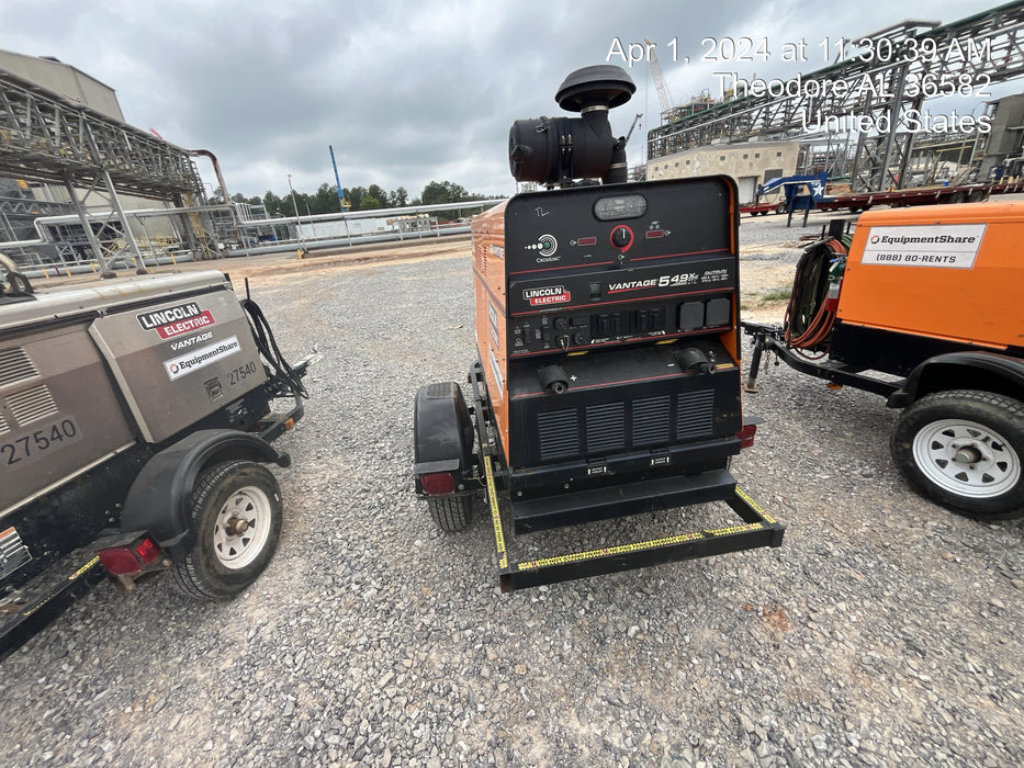 2021 Lincoln Electric Vantage 549X Ready Pak 3, ORANGE (includes trailer, cable rack, fender light kit)