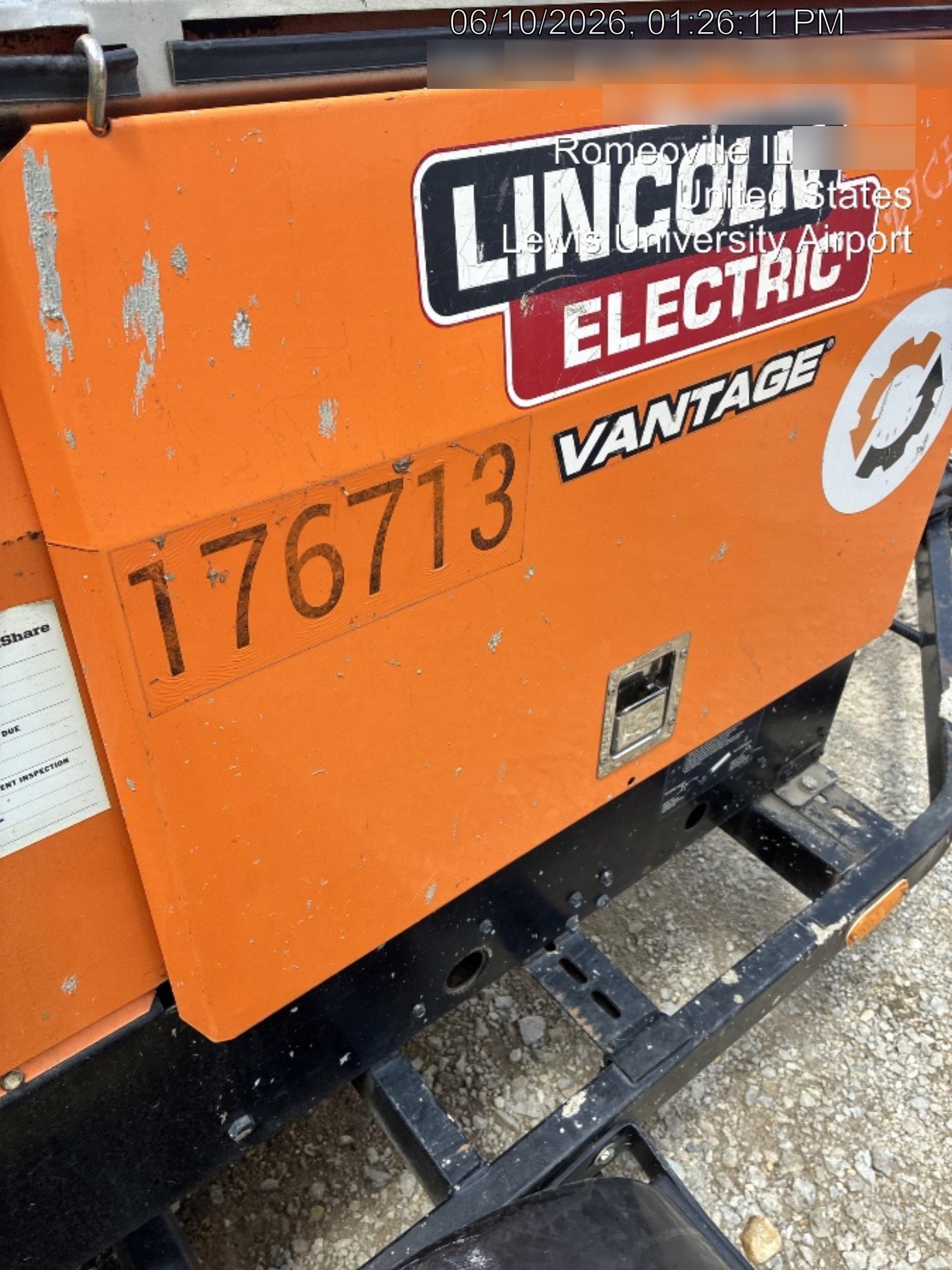 2021 Lincoln Electric Vantage 322 Vantage 322 Ready Pak 3 w/ Decals, ORANGE (includes trailer, cable rack, fender light kit) NO Telematics