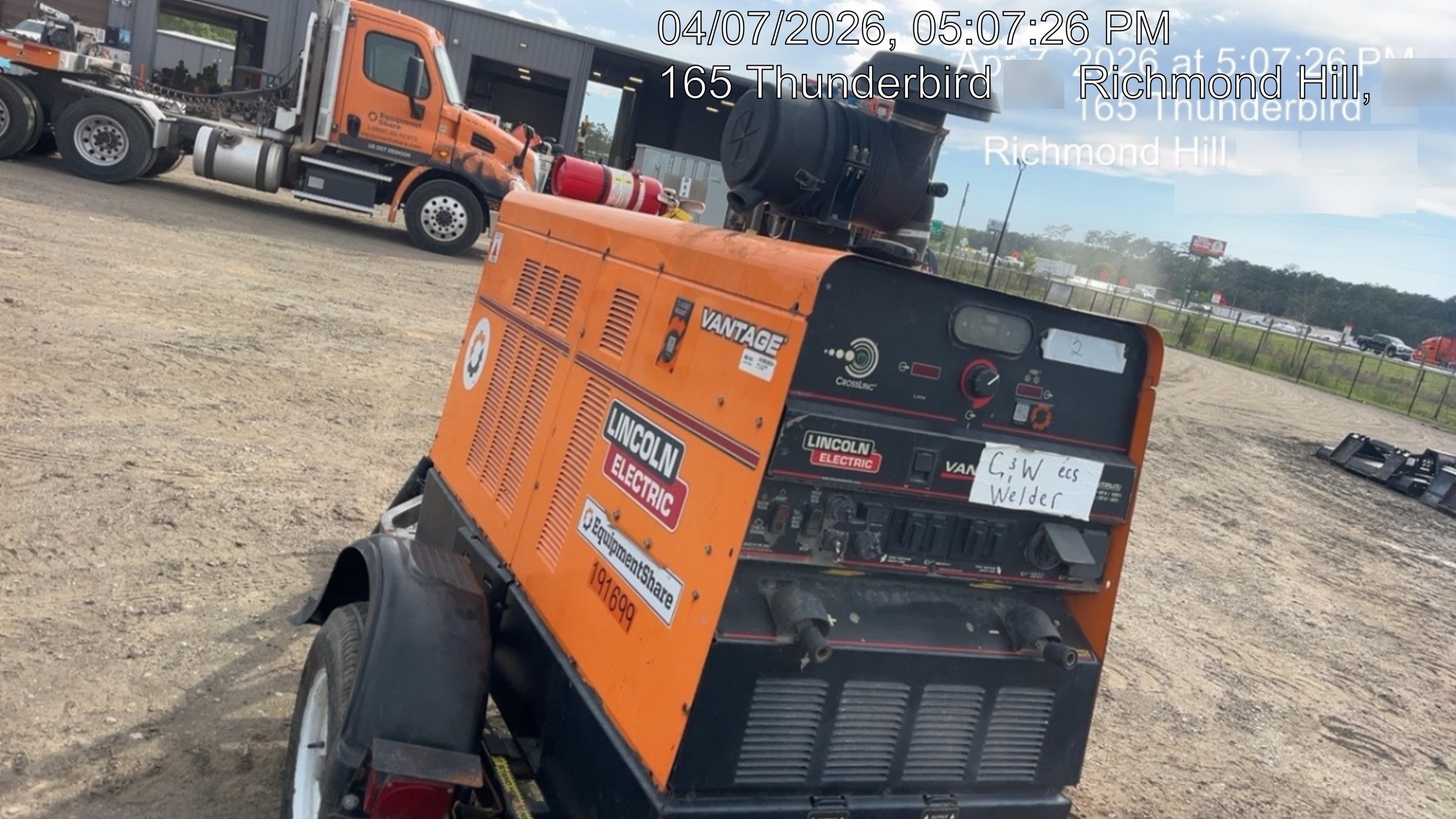 2021 Lincoln Electric Vantage 549X Ready Pak 3, ORANGE (includes trailer, cable rack, fender light kit)