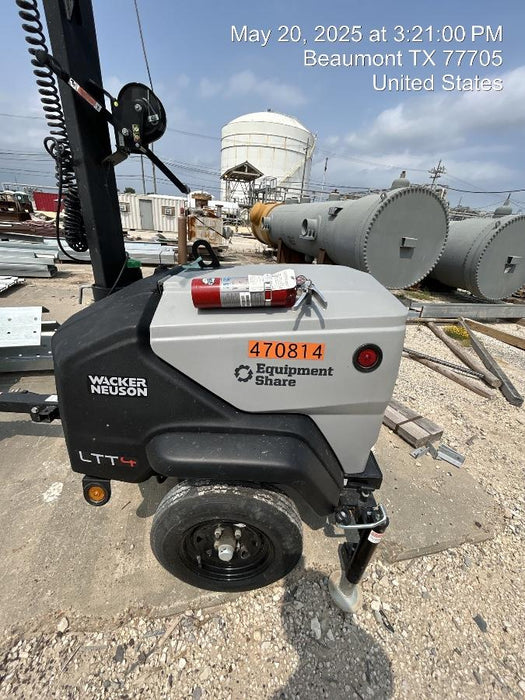 2024 Wacker Neuson LTT4 Diesel, Kohler KDW702, Deep Sea Controller, Auto Start, LED 320W, Bypass Outlet, T3