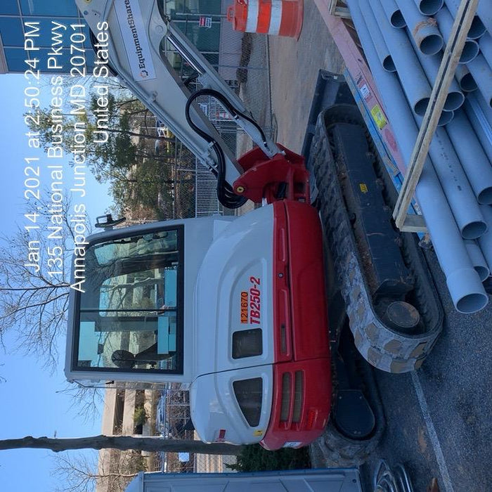 2020 Takeuchi TB250-2C Cab/Heat/Air, Rubber Tracks, Manual TAG QC