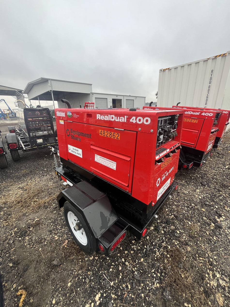 2024 Shindaiwa DGW400DML Kubota D902 Engine, 23 HP, Dual Op Welder, Wire, Arc, Droop Stick, Tig, and CC Stick Functionality, Simulphase, 3 Phase and 1 Phase Gen Output, Single Axle NB Trlr, Slr Trckl Chrg 12V 12W, Fire Ext, T3