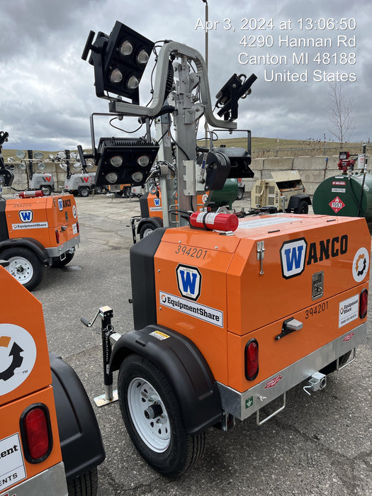 2024 Wanco WLTT-4MM4K Diesel, Deep Sea Controller, Shore Power Plug, Auto Start, (4) 350W LED Floodlights, 4kW Generator, 60 Gal Fuel Tank, 2" Ball, T3