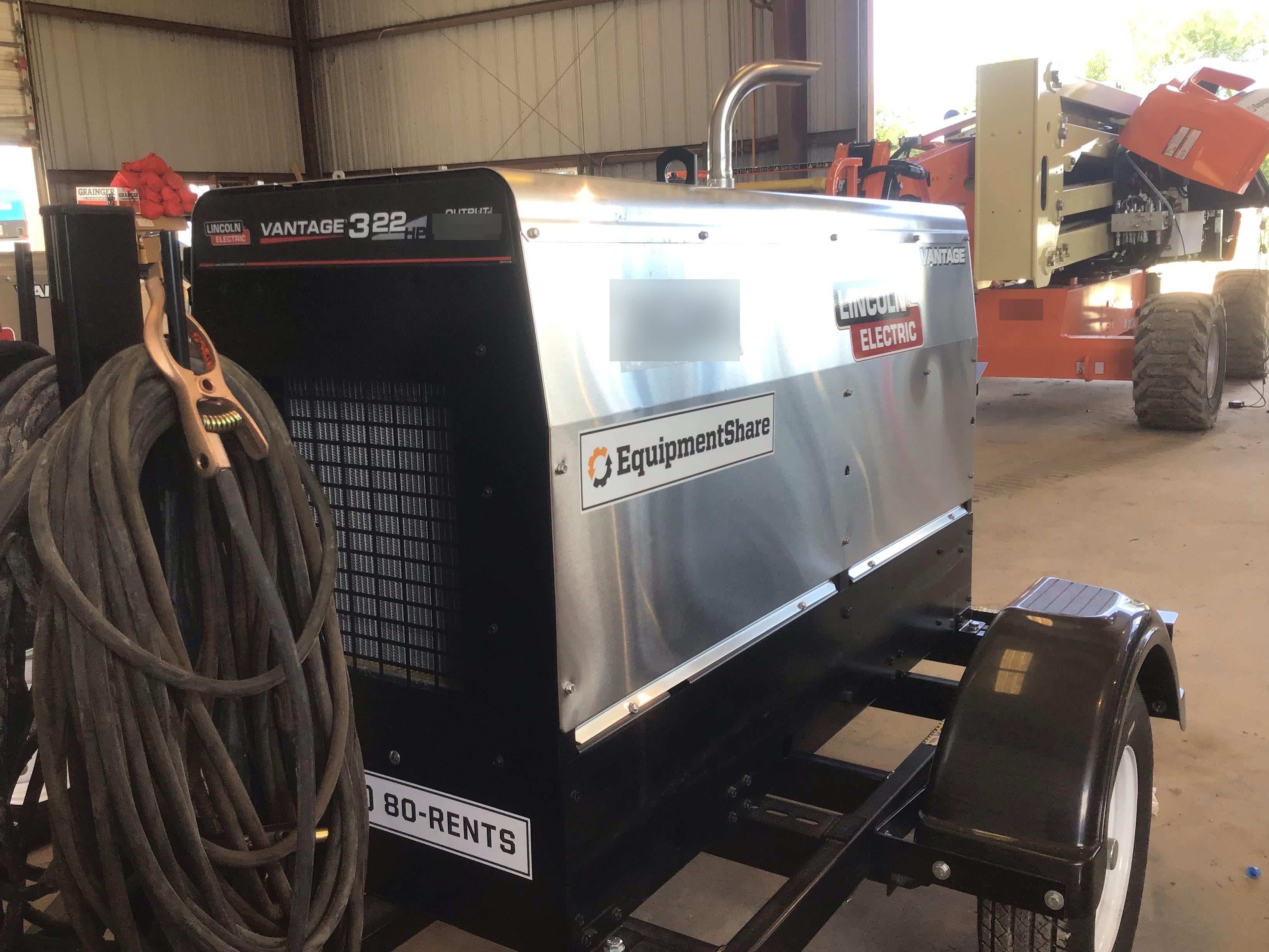 2019 Lincoln Electric Vantage 322 Lincoln Vantage 322 Welder w/Trailer, Light Kit, Cable Rack