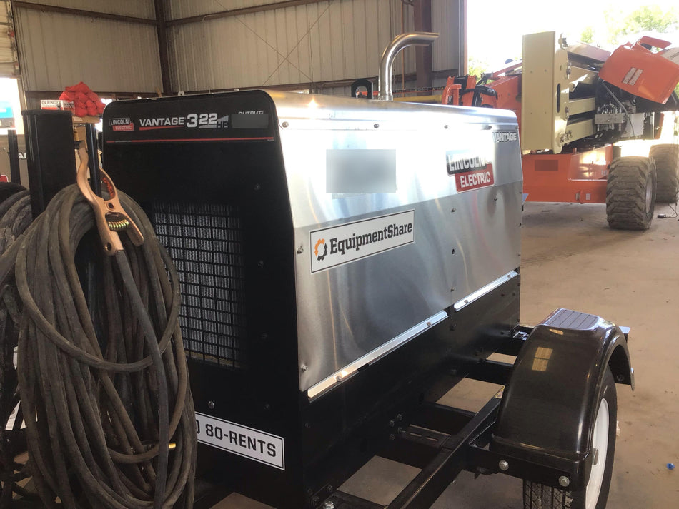 2019 Lincoln Electric Vantage 322 Lincoln Vantage 322 Welder w/Trailer, Light Kit, Cable Rack