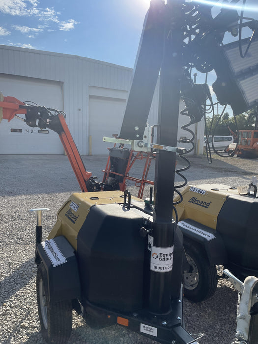 2022 Allmand NLV3GR (4) LED Light Fixture 350W, 23' Vertical Mast, 3kW Prime, Towable, Deep Sea L401, Leveling Jacks, Yanmar T4F 5.8hp