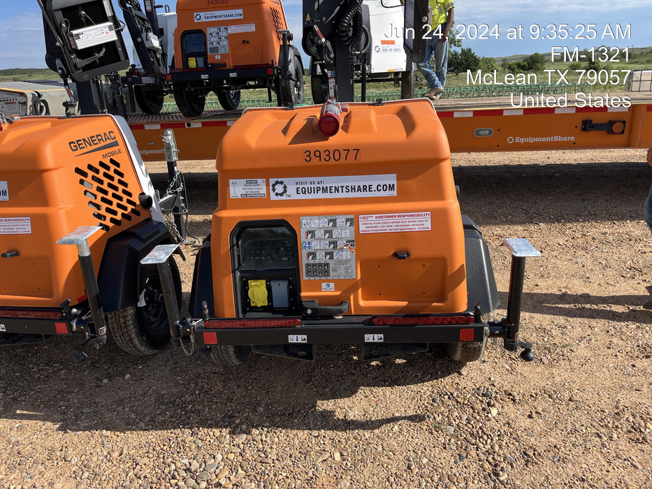 2024 Generac MLT2 Diesel, Flex Switch 120V Input, Powerzone Controller, 
(4) 320W LED Lights, 4kW Generator, 39.9 Gal Fuel Tank, 2" Ball, T3