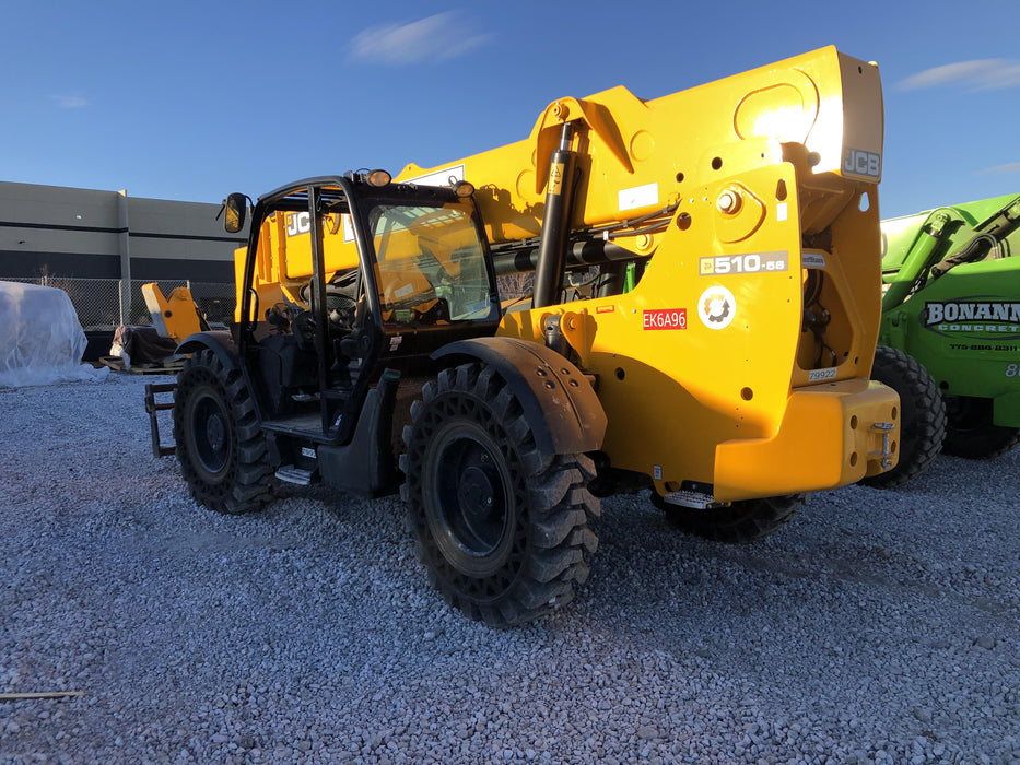 2020 JCB 510-56 Canopy, Solid Tires, Work Lights, Beacon, Aux Hydraulics, Back up Alarm, Lifting Eye, ES Decals