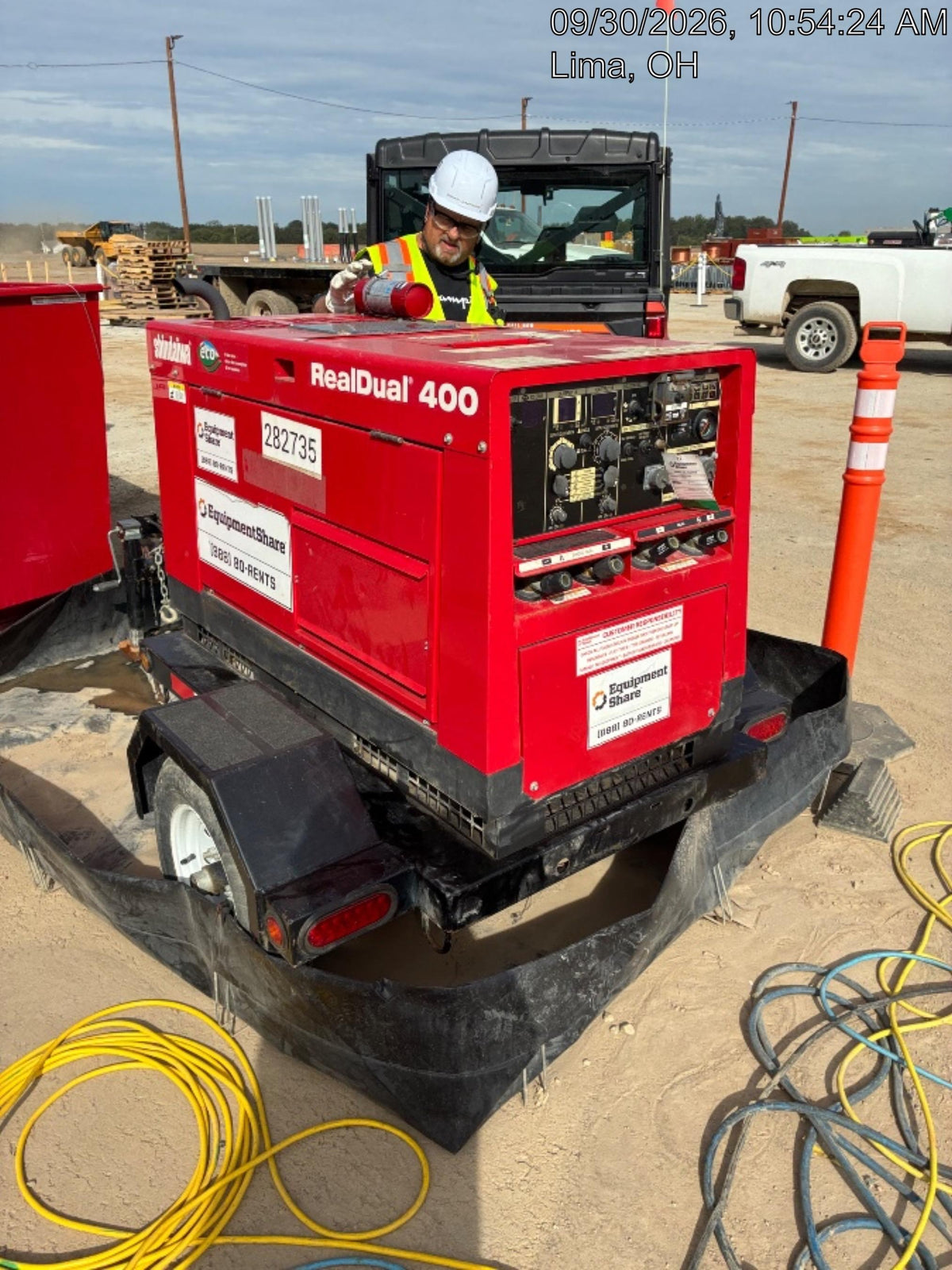 2022 Shindaiwa DGW400MDL Kubota D902 Engine, 23 HP, Dual Op Welder, Wire, Arc, Droop Stick, Tig, and CC Stick Functionality, Simulphase, 3 Phase and 1 Phase Gen Output, Single Axle NB Trlr, Slr Trckl Chrg 12V 12W, Fire Ext