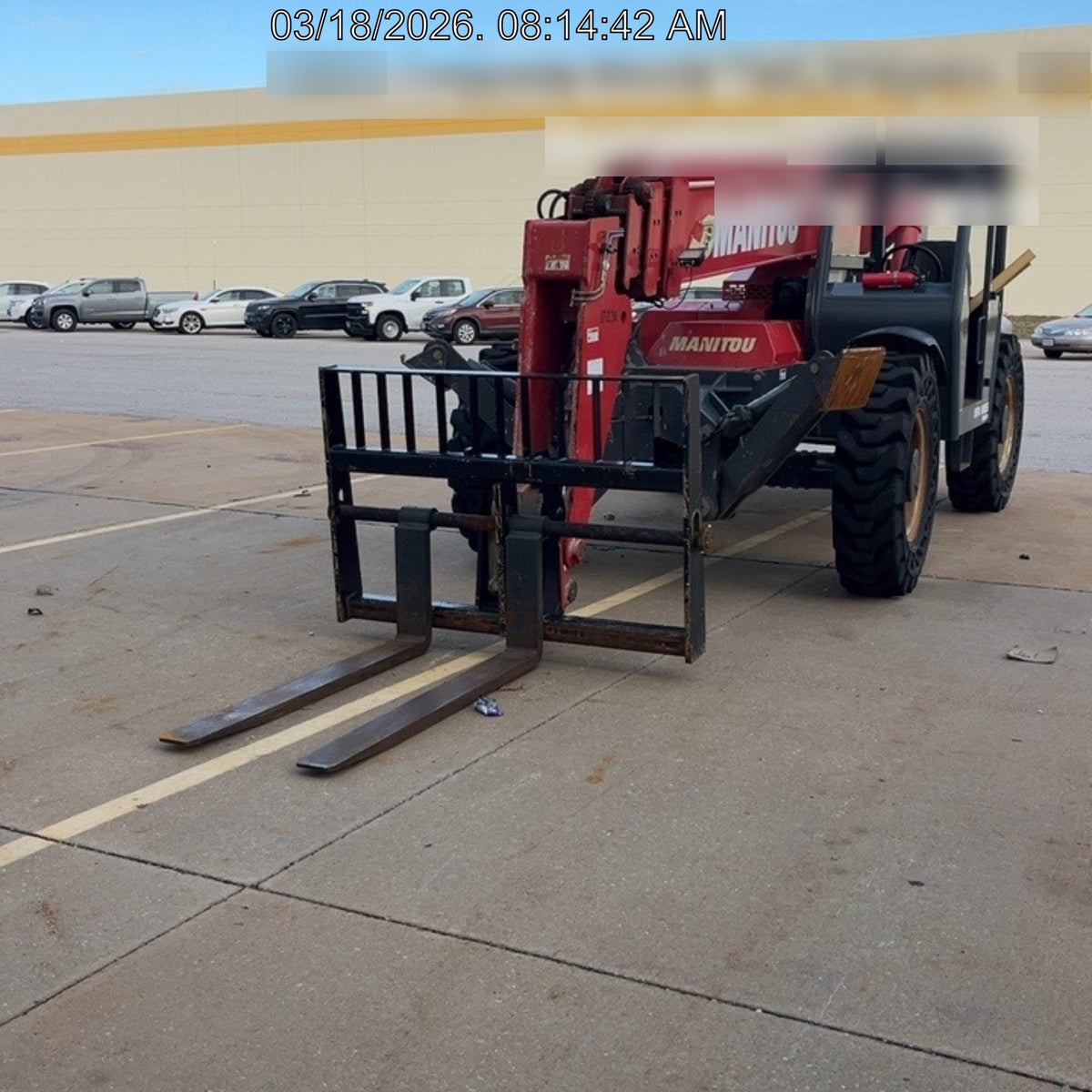 2019 Manitou MTA10055 Manitou MTA10055 - 120 HP T4, Canopy, Worklights/Strobe, Beacon, 66" Carriage, 60" Forks, Solid Tires, Lift Hook, Aux Hydraulics