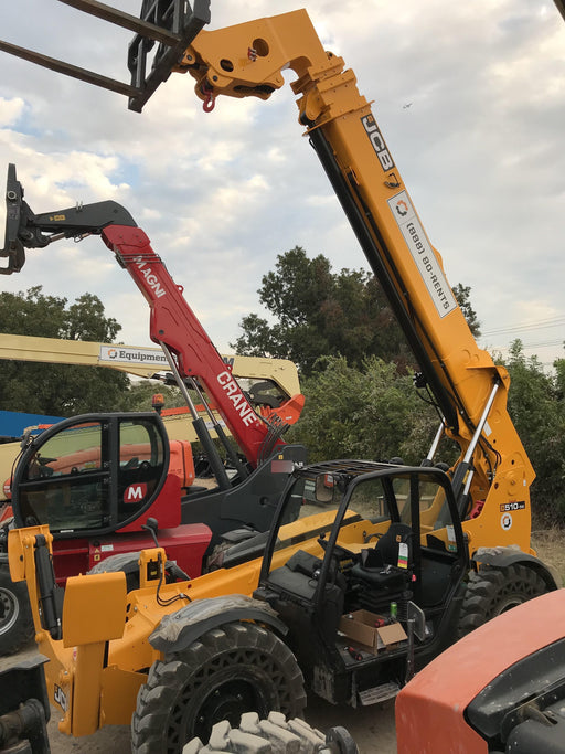 2019 JCB 510-56 Canopy, 74 HP, Solid Tires, STD Worklight, Beacon, Aux Hydraulics, Lifting Eye, Back up Alarm w/66" Carriage/60" Forks